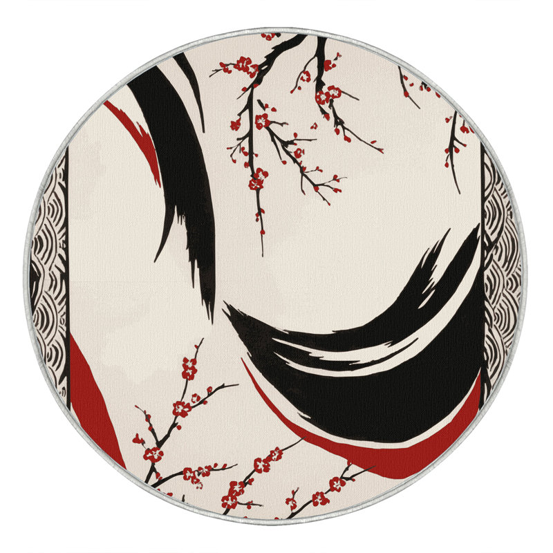 Petal Harmony Rug, Round 8'
