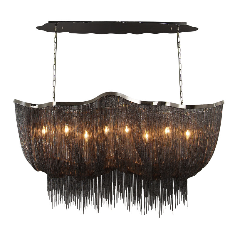 Eduardo 8 - Light Kitchen Island Pendant, Black