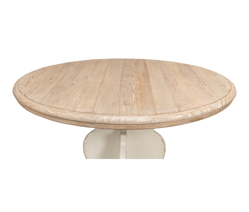 Round Pine Wood Dining Table