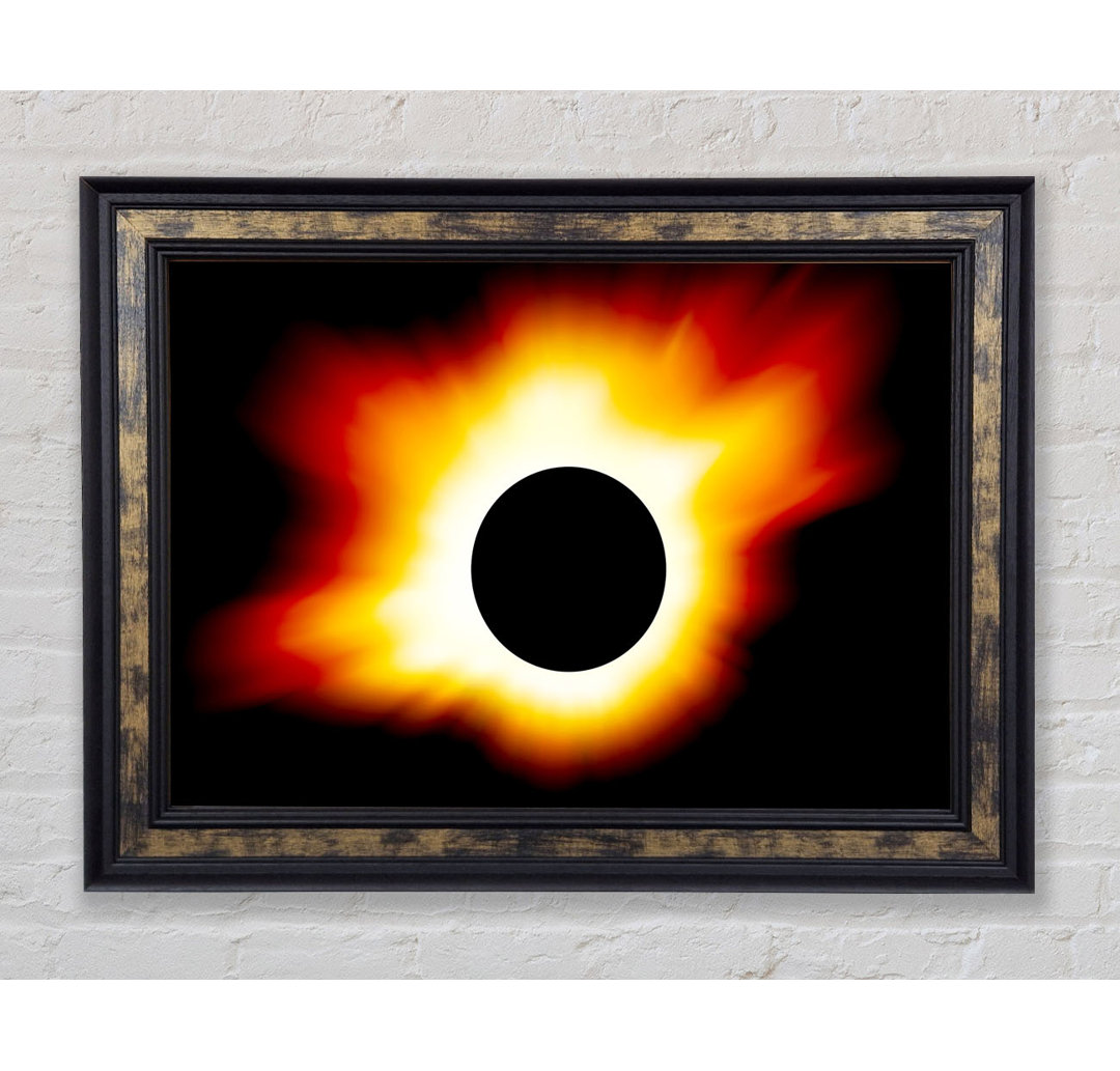 Blazing Sun Behind The Eclipse - Einzelne Bilderrahmen Kunstdrucke