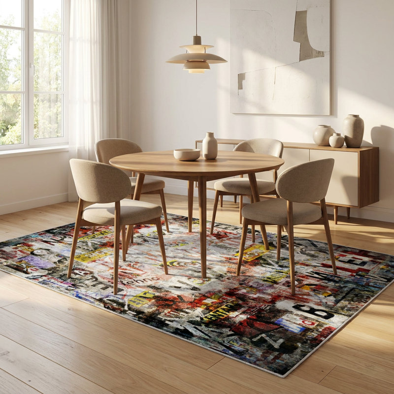Tapis abstrait graffiti urbain