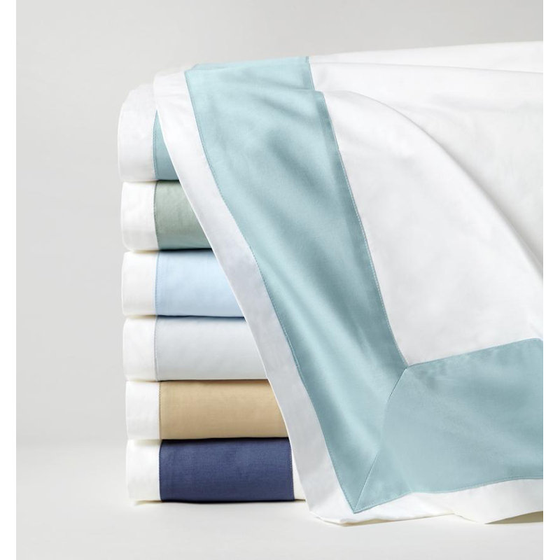 Casida Percale Flat Sheet, Twin Flat Sheet, White/Oat