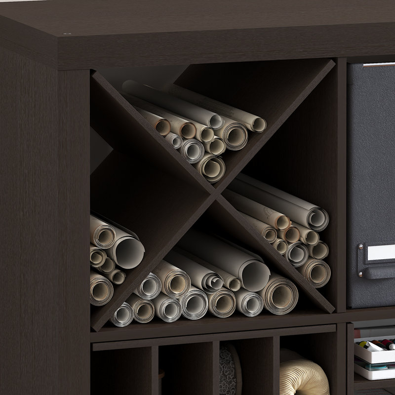 Insert pour cube de rangement Kallax d'IKEA, compatible avec les cubes triple épaisseur, chêne foncé., Chêne foncé