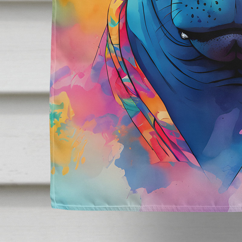 Drapeau de maison hippopotame hippie