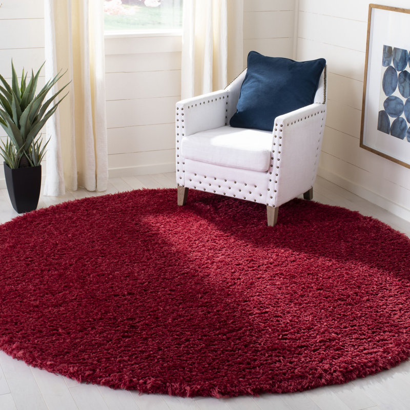 Tapis à poils longs Madrid 200, Rond 5 pi 3 po