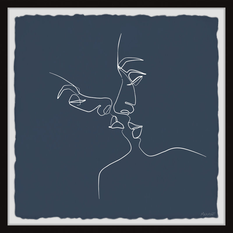 «I'm donné un baiser» par Marmont Hill, reproduction encadrée, H 12 po x l 12 po x P 1,5 po