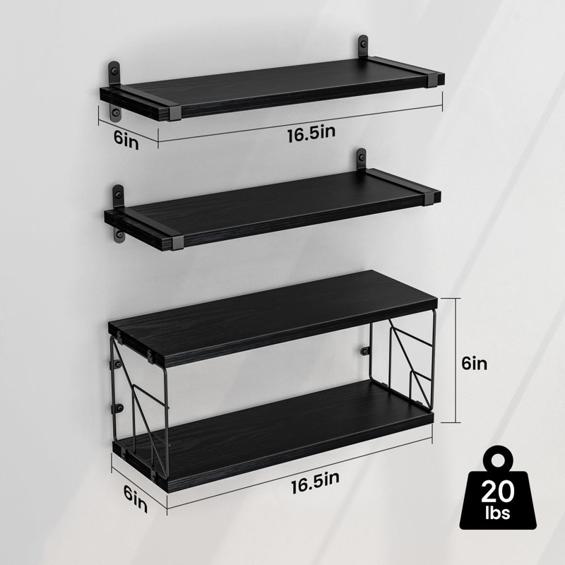 Sihi Floating Shelf, Black