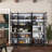 5-shelf Display Cabinet With Led Lighting, Tempered Glass Doors & Anti-tip Design-1293402634