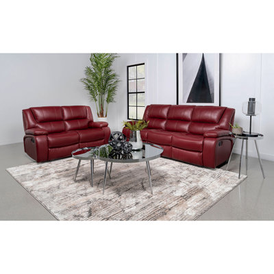 Elodie Red 2-Piece Reclining Sofa Set