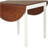 55-inch solid wood kitchen dining table, suitable for small space folding dining table, folding dining table, brown