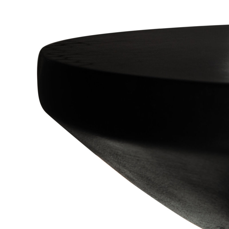 Dali 15.35'' Stone Outdoor Side Table, Black