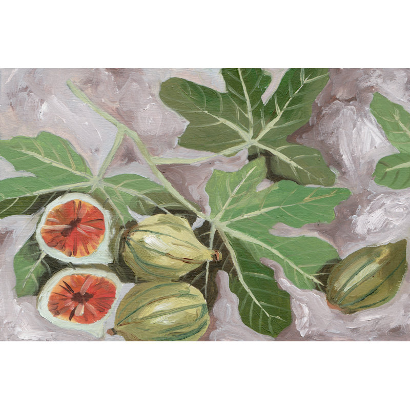 Decorative Fig I - Painting, 81cm H x 122cm W, Black Floater Framed