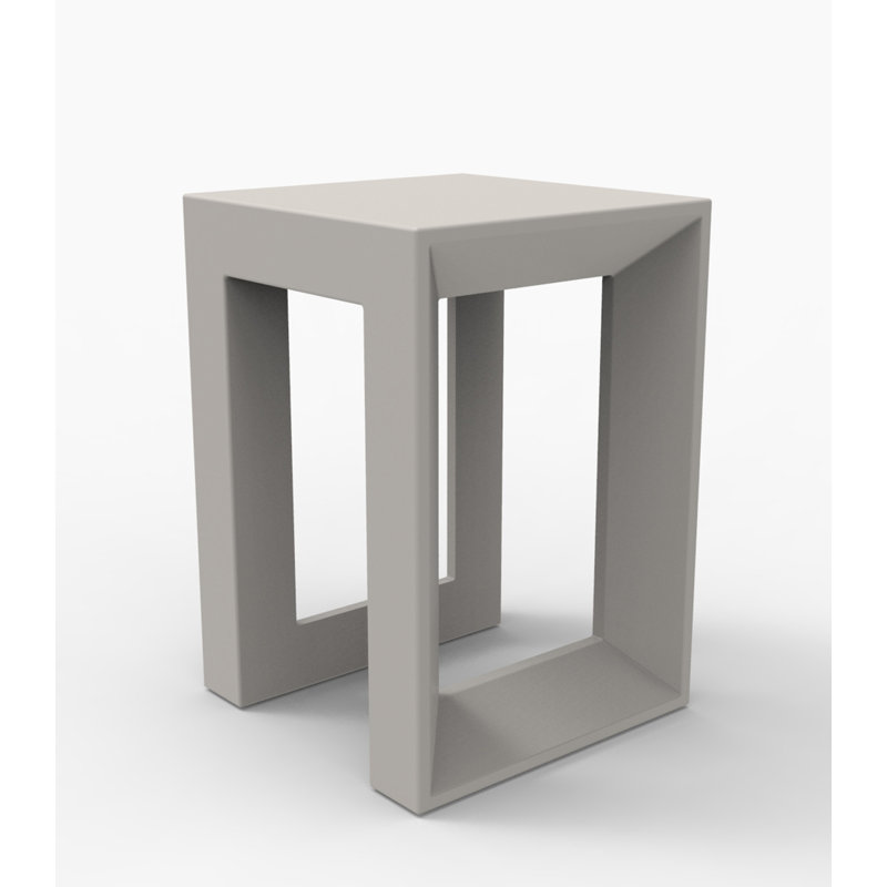 Frame Resin Accent Stool, Taupe