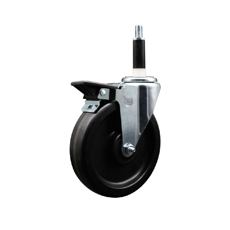 Phenolic Swivel 7/8 Inch Expanding Stem Caster with Brake SCC