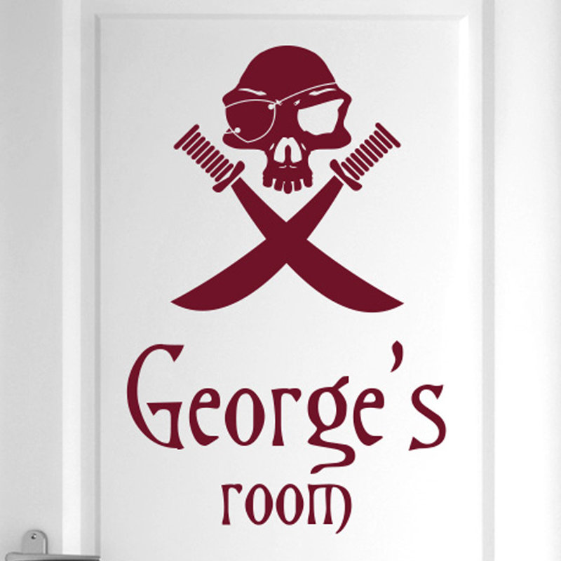 Nautical & Beach Wall Decal, Burgundy