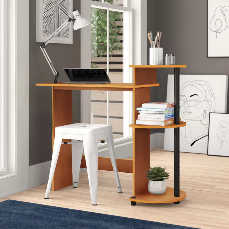 Lamisha Computer Desk, Light Cherry