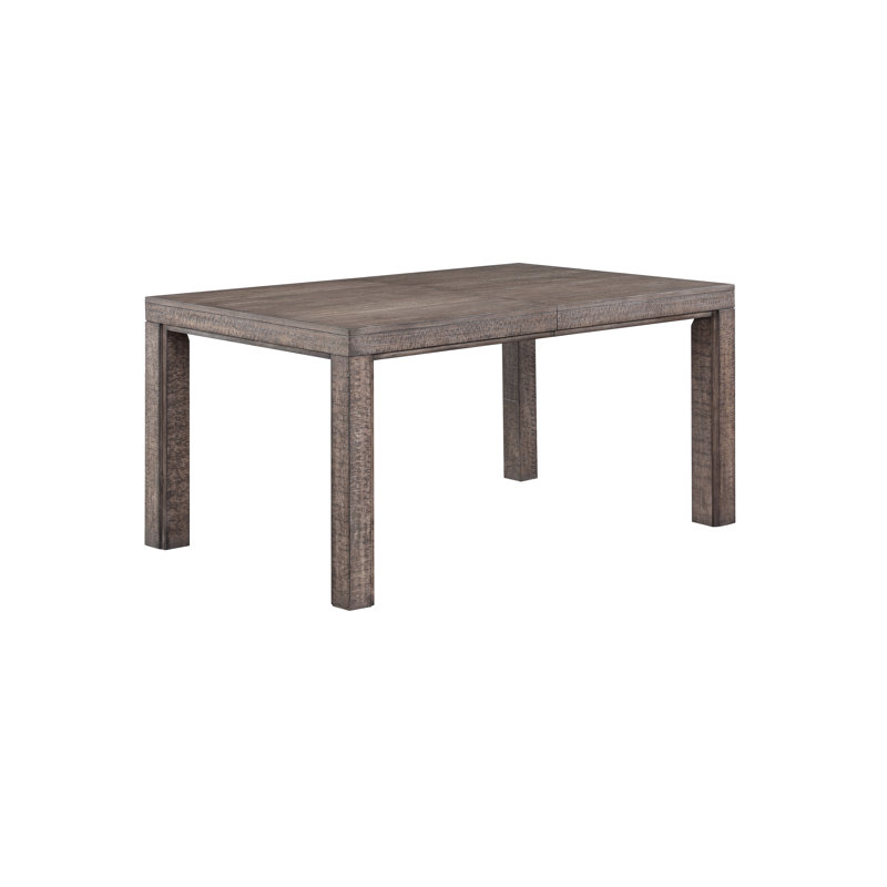 Delver Extendable Solid Wood Dining Table, Gray, 30"H x 60"L x 38"W