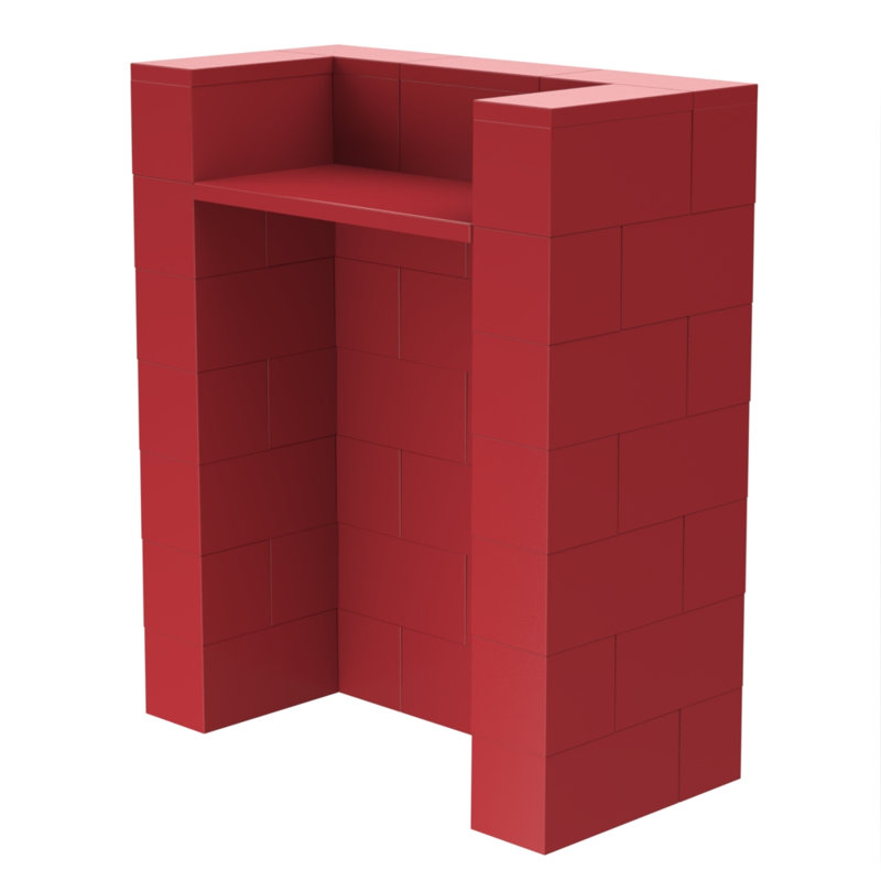 Podium en plastique 43 po, Rouge
