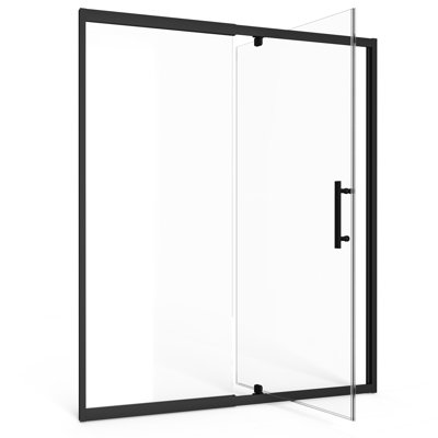 56" - 60" W x 72" H Frameless Shower Door with 1/4-in (6mm) Tempered Glass and Quiet Rollers