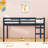 Wooden Twin Loft Bed With Ladder-279629473