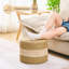 Repose-pieds artisanal en ruppie maritime naturelle - Décoration rustique durable pour les maisons écologiques