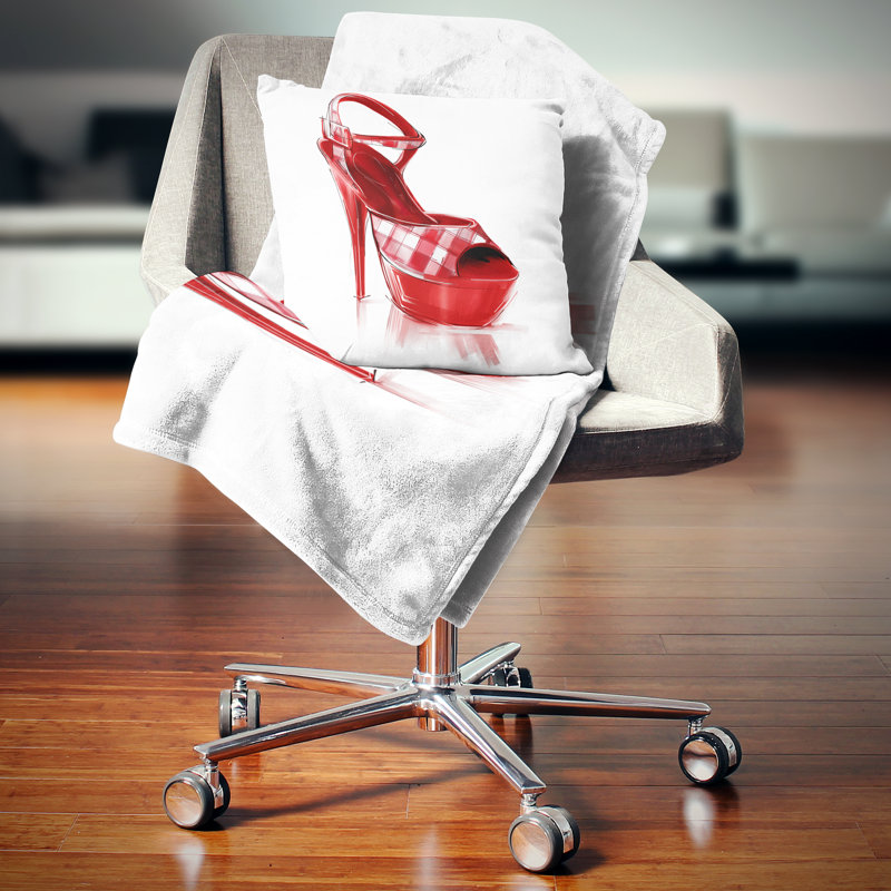 Red High Heel Women s Shoe - Others Printed Pillow, 16" x 16", Throw Pillow