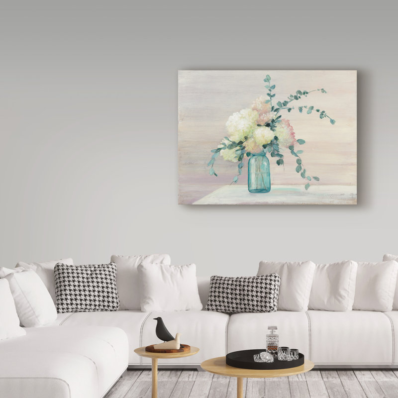 « matinée bouquet », reproduction de peinture à l’acrylique sur toile tendue, H 24 po x l 32 po x P 2 po