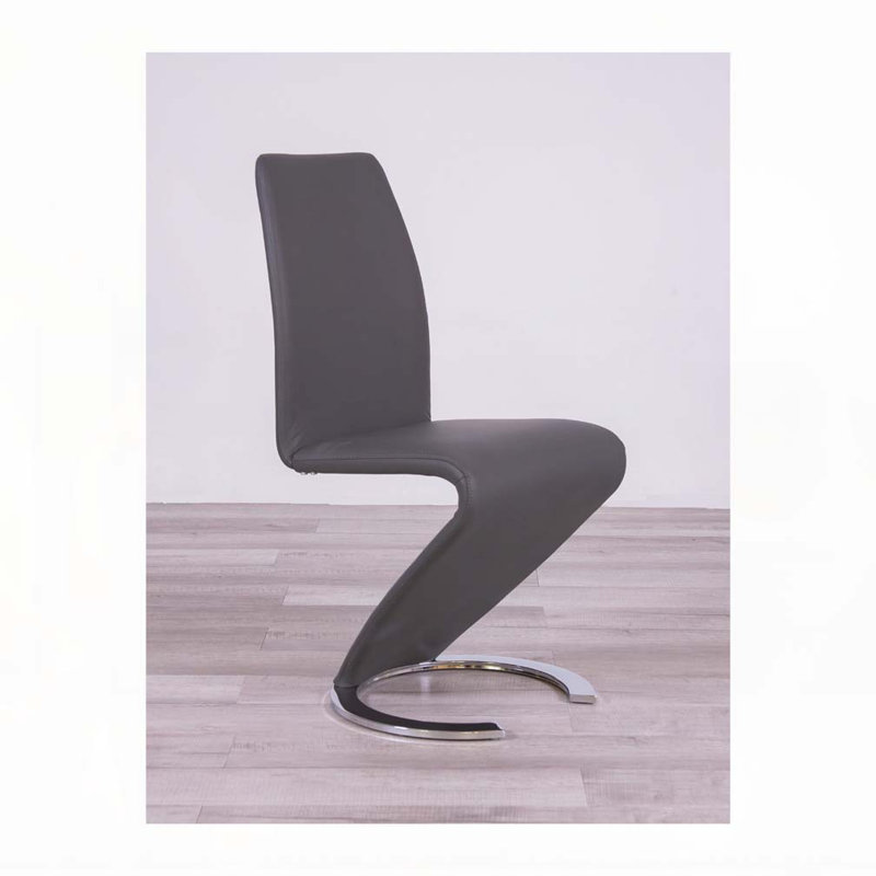 Faux Leather Dining Chair, Gray