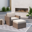 Amberson Fully Assembled 33'' Wide Outdoor Wicker Patio Sofa with Cushions