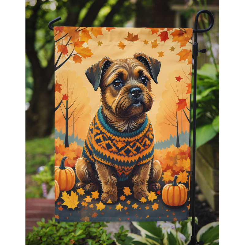 Drapeau de jardin double en polyester H 15,5 po x l 11,25 po
