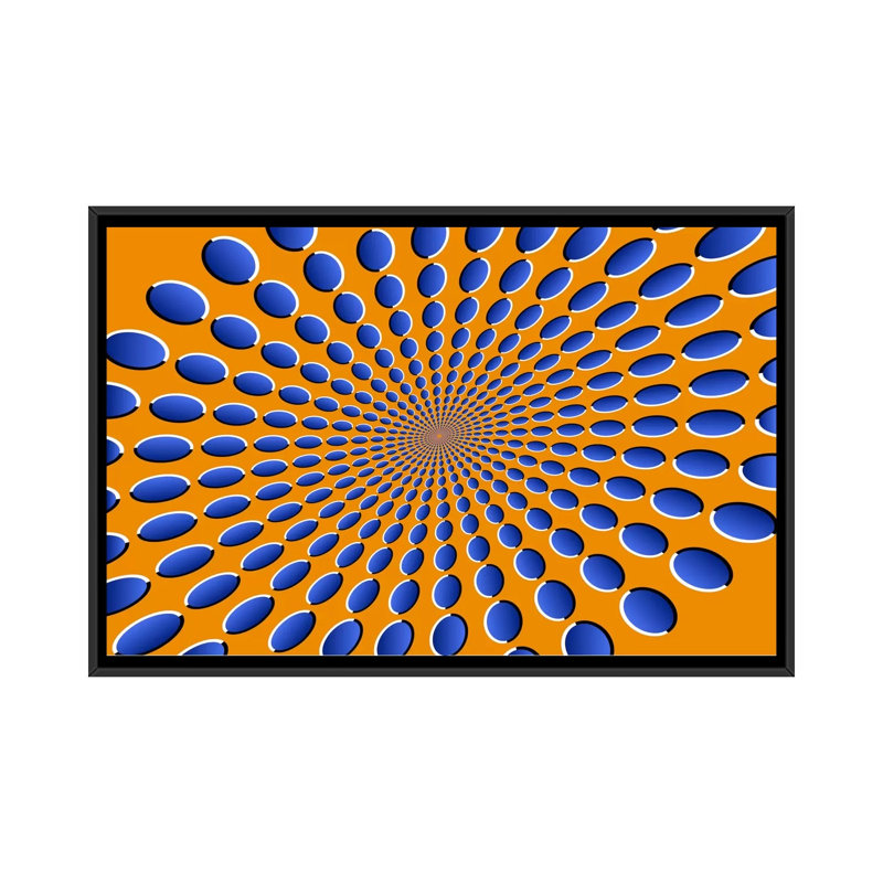 « optical illusions » par michael tompsett, impression sur toile, Toile avec cadre noir, H 18 po x l 26 po x P 1,5 po