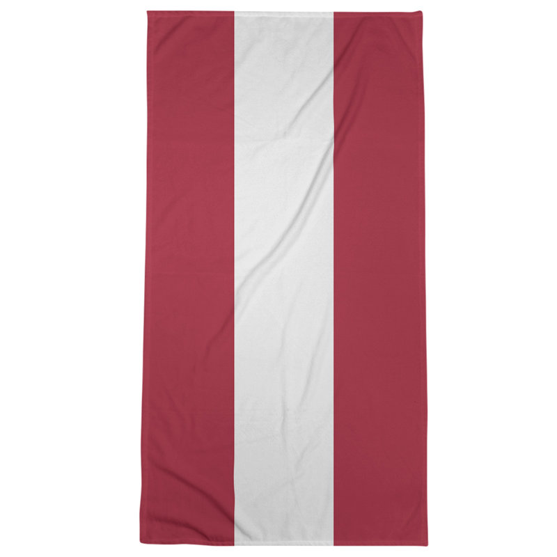 Microfiber Bath Towel, Atlanta Throwback Football Light Red/White