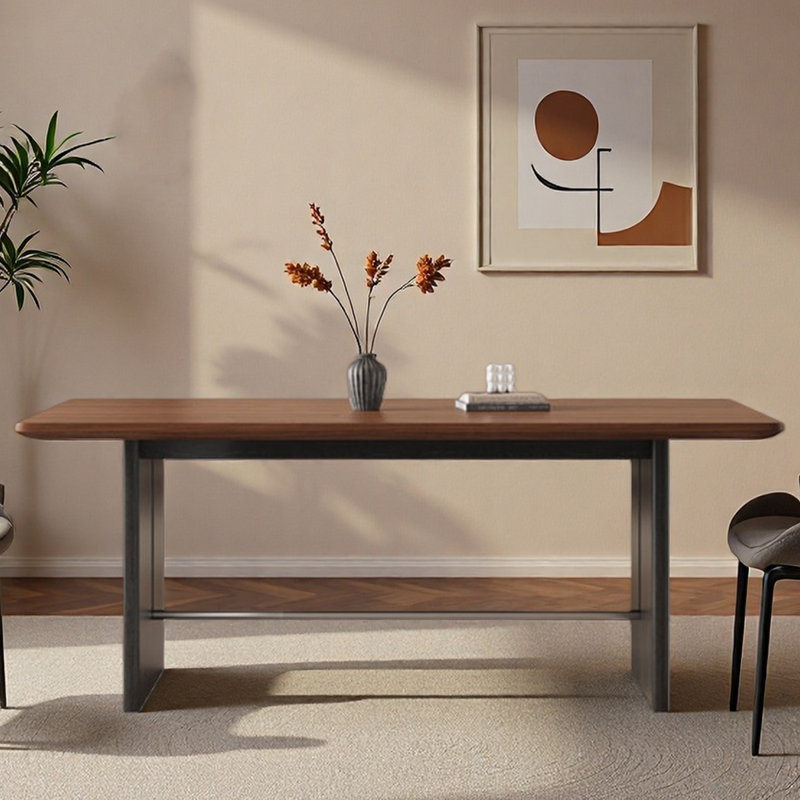 Simple dining table rectangular solid wood, 29.53"H x 62.99"L x 31.5"W
