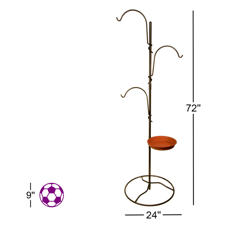 Yard Butler, Yard Tree Adjustable Freestanding Bird Feeding Station and Patio Base