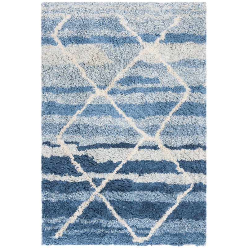 Probst Hand Tufted Wool Geometric Rug, Rectangle 4' x 6'