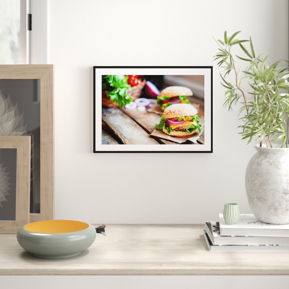 Gerahmtes Poster Leckere Burger