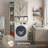 Over The Toilet Storage Cabinet With 7 Storage Shelves, Above Toilet Bathroom Organizer With Toilet Paper Holder Stand, Behind Toilet Cabinet, Space Saver For Restroom, Bathroom, Laundry