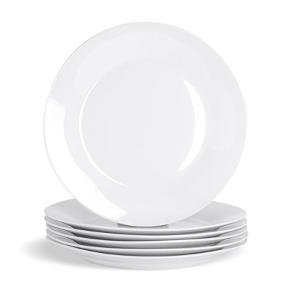 Argon Tableware - Large Classic Dinner Plates - 30cm - Set of 6