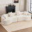 Boneless Curved Living Room Chenille Compression Sofa-106722054