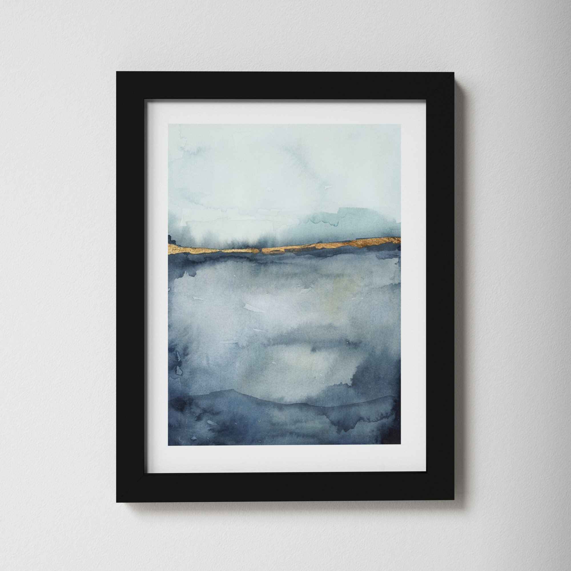 Coastal Horizon II by Victoria Borges, White Framed Paper, Black, 14.12" H x 11.12" W x 0.88" D