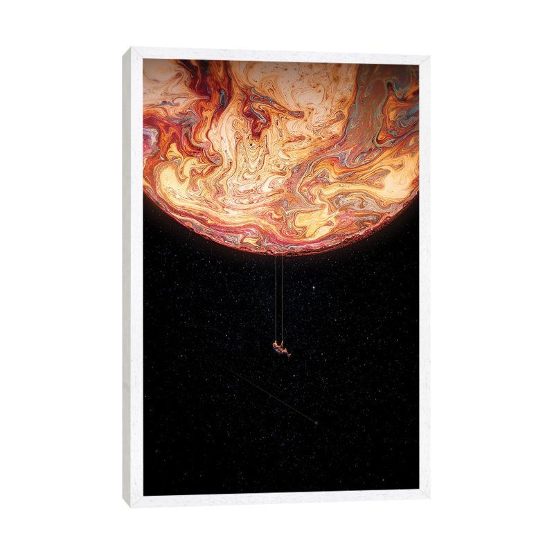 Swing 1 Piece Wall Art on Canvas, 101.6cm H x 66.04cm W x 3.81cm D, White Framed