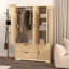 Garde-robe 4 portes avec miroir-667675706