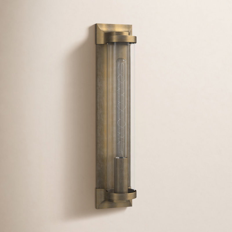 Plafonnier encastré d'extérieur Jill, Bronze brillant, H 22 po x l 4,5 po x P 4,5 po