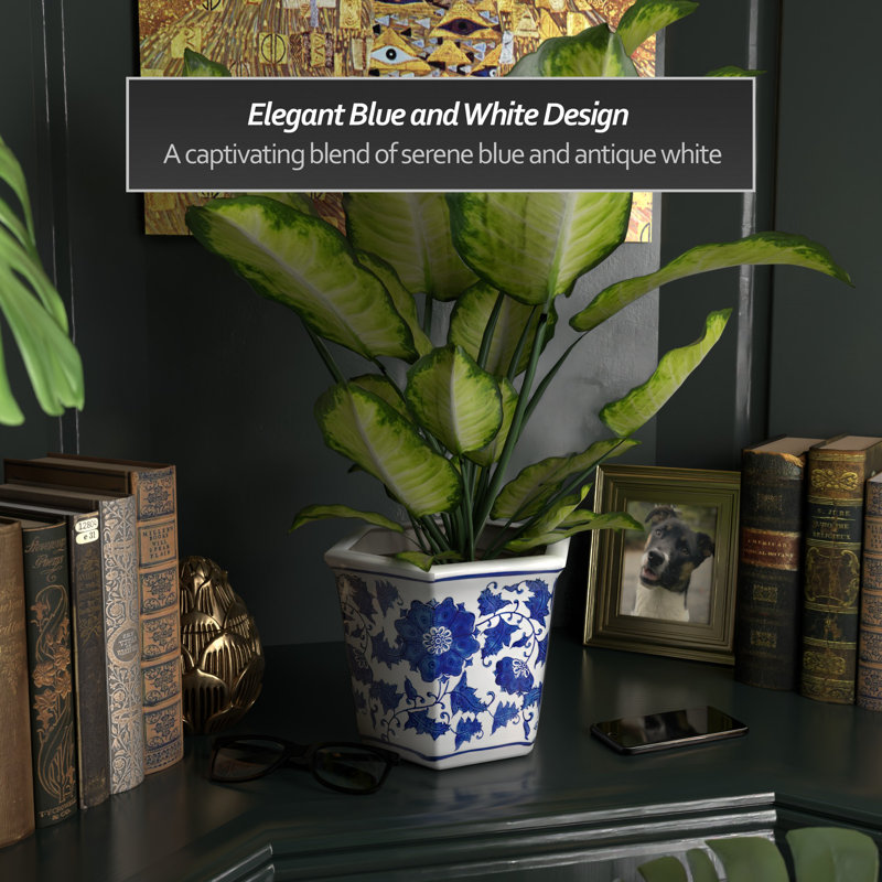 Ceramic Planter, 7" H x 10" W x 9" D