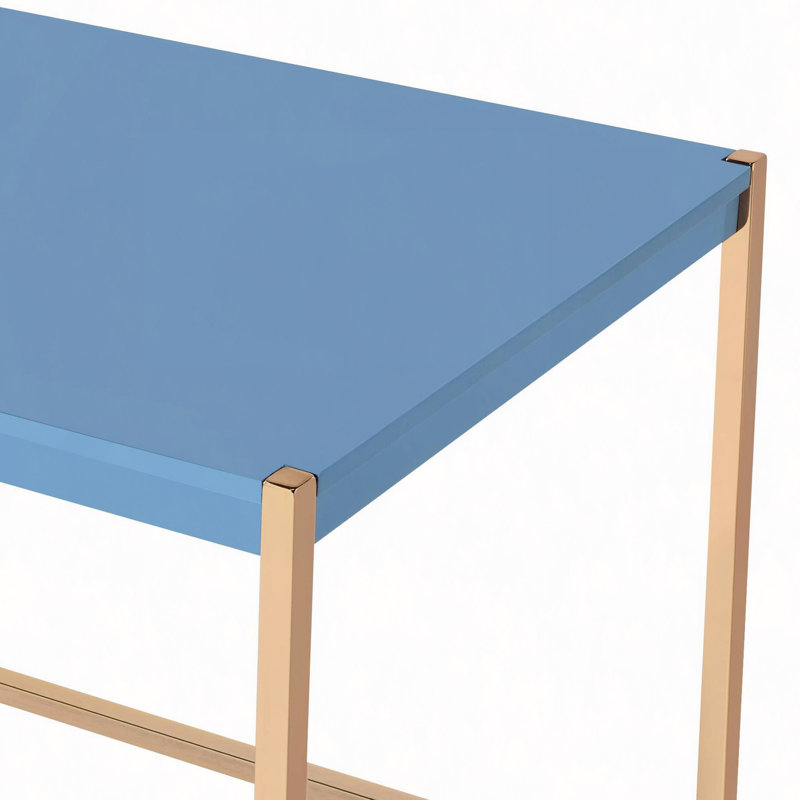 Bureau d'écriture avec ports USB, Bleu