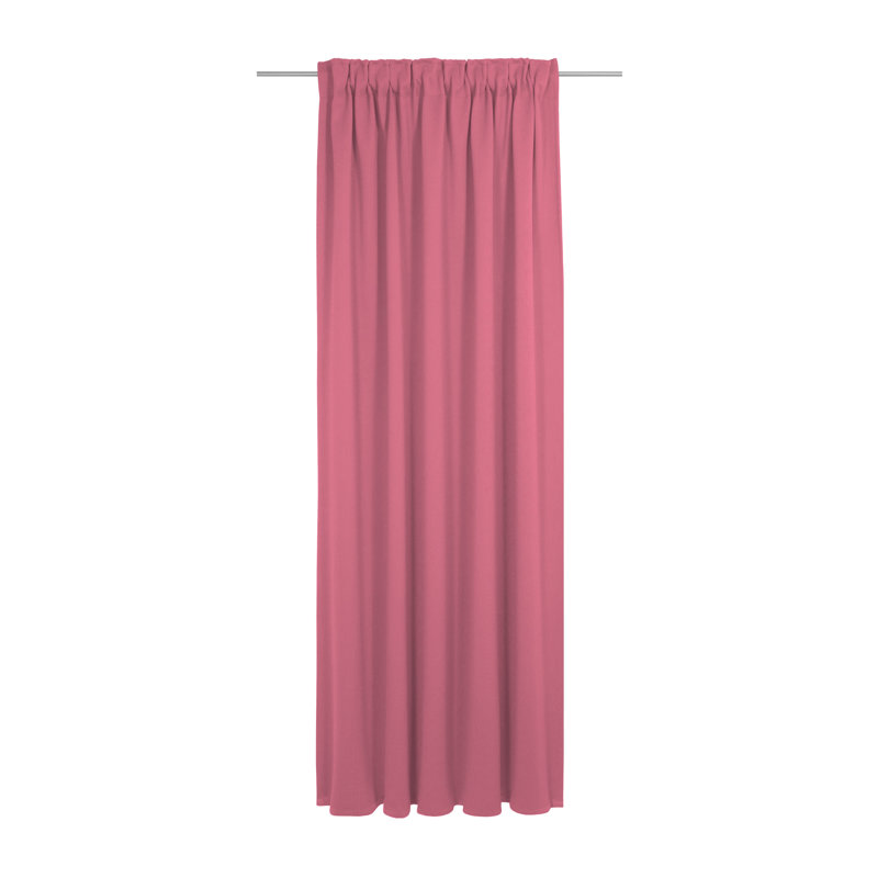 Uni Collection Room Darkening Curtain, 142cm wide x 295cm high, Rosa