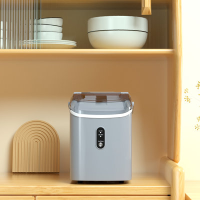 Portable Pellet Ice Maker - 34Lbs/24H Countertop Machine With Soft Nugget Ice, Self-Cleaning & One-Touch Operation For Home, Office, Bar (Includes Ice Scoop)