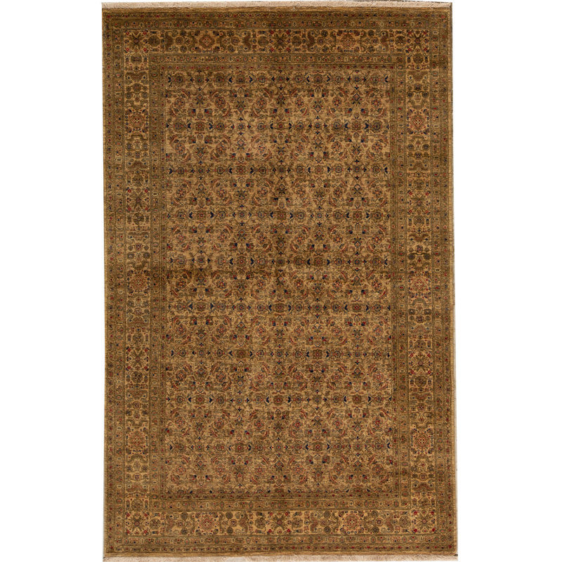 Marquis Wool Oriental Area Rug in Brown