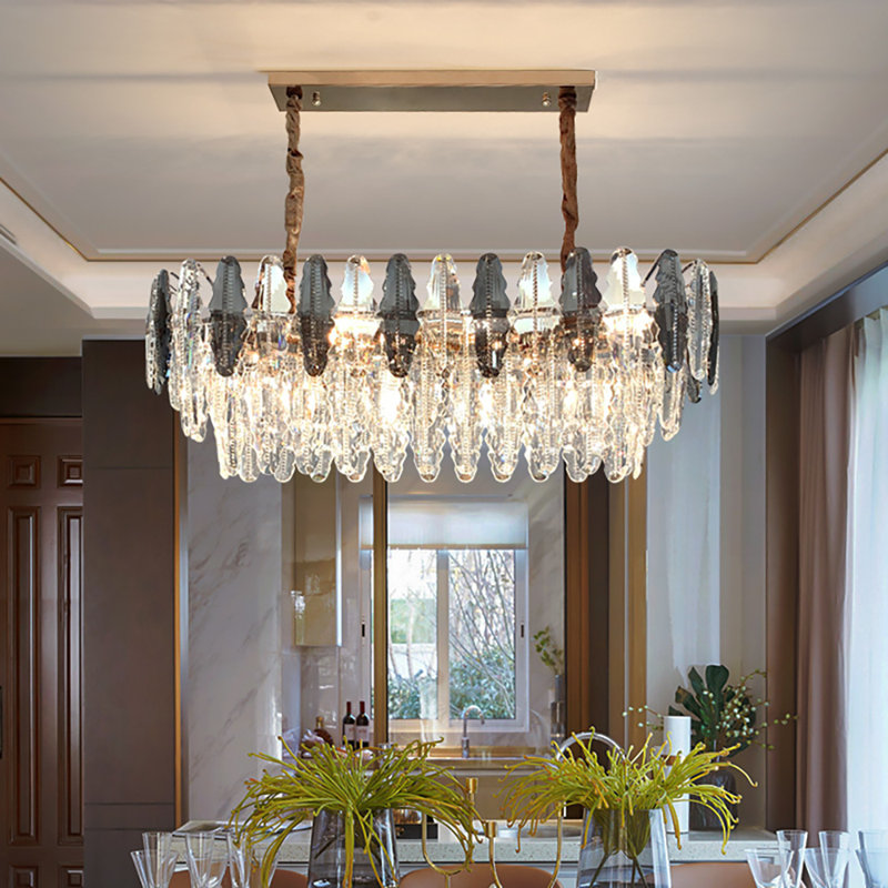 10 - Light Crystal Rectangular Pendant