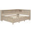 Lit de jour pleine grandeur avec rangement et 3 designs, couleur de lait blanc antique, tablette à 3 tiroirs conçue pour une utilisation à long terme, fabrication en bois robuste-335748315